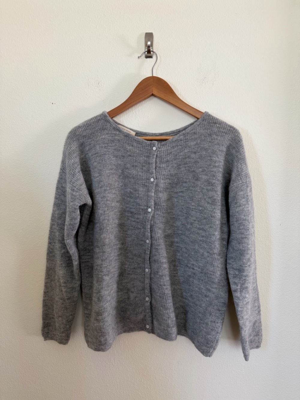 Sézane Gaspard Cardigan in Mottled Grey